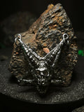 Sello de Mendes: Foto de portada frontal de collar con dije de pentagrama baphomet ocultista en acero inoxidable puro en Chile.